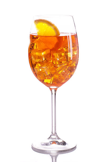 istock Glass of light orange mixed drink 466485552