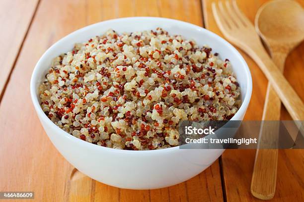 White Bowl Full Of Quinoa And Amaranth Stock Photo - Download Image Now - Amaranthus, Ancient, Black Color