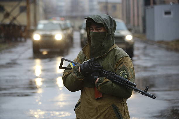 украинская soldier - donetsk oblast стоковые фото и изображения