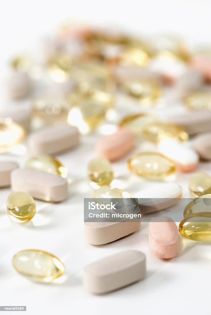 Vitamin-Pillen - Lizenzfrei Extreme Nahaufnahme Stock-Foto