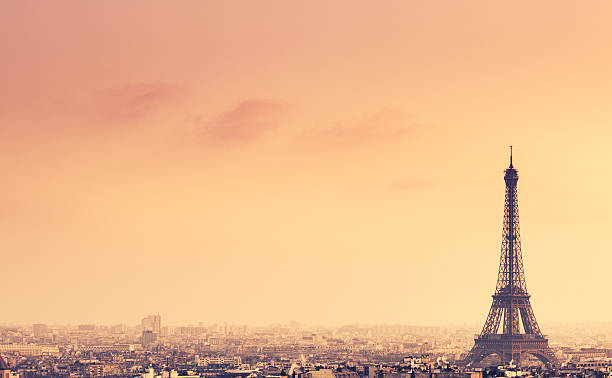 istock Tour Eiffel aerial view on Paris 466489719