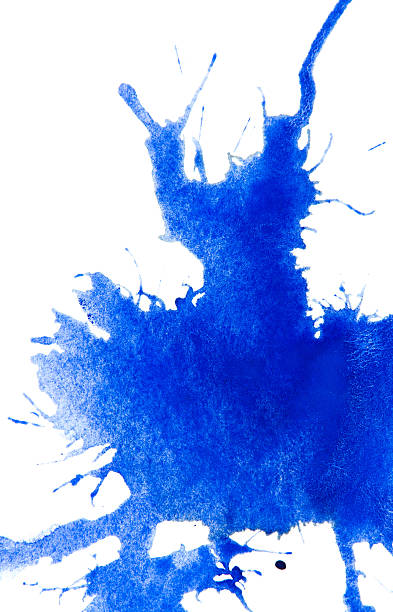 illustrations, cliparts, dessins animés et icônes de abstrait aquarelle tache bleue - wallpaper brush white background paintbrush craft