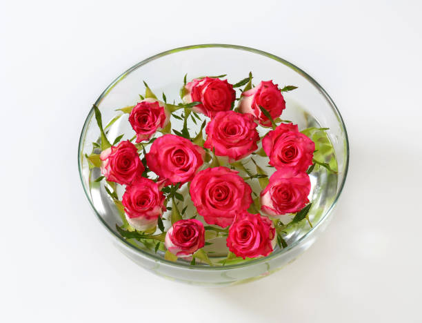 istock Glass bowl with roses 466491051