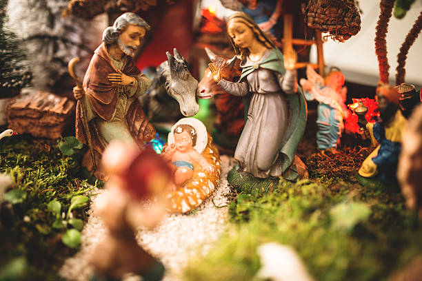 istock nativity scene on christmas crib 466493989