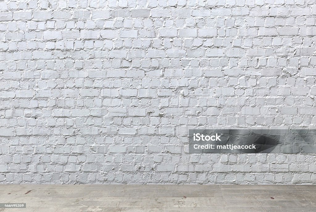 Pared de ladrillo blanco - Foto de stock de Abandonado libre de derechos