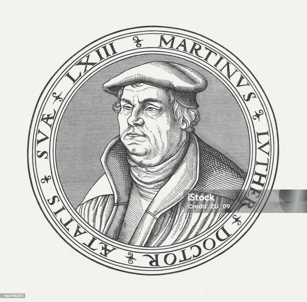 Martin Luther im Alter von 63, 1546 Von Lucas Cranach - Lizenzfrei Martin Luther - Reformator Stock-Illustration