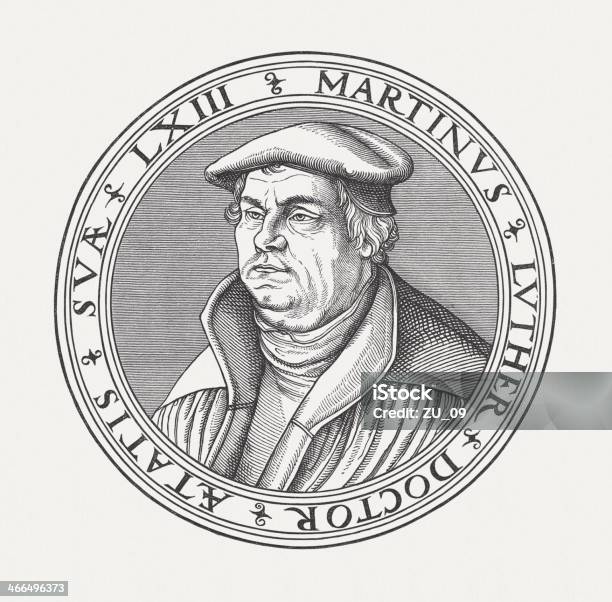 Martin Luther Im Alter Von 63 1546 Von Lucas Cranach Stock Vektor Art und mehr Bilder von Martin Luther - Reformator