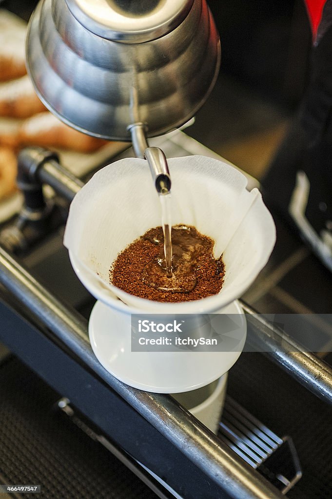 Pour über Kaffee - Lizenzfrei Eingießen Stock-Foto