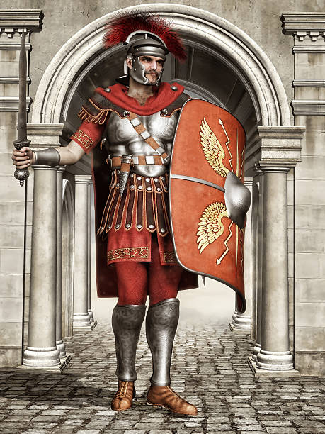 istock Ancient Roman soldier 466500436
