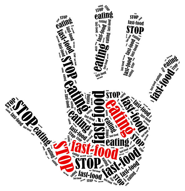 istock Word cloud illustration in shape of hand print showing protest. 466500670