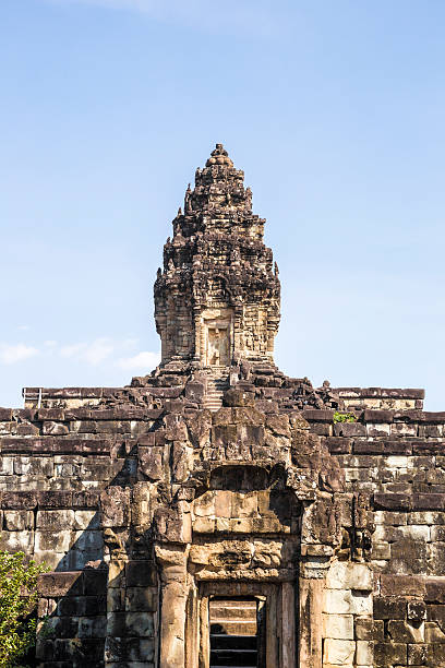 Bakong is the first temple mountain of sandstone constructed by rulers of the Khmer empire at Angkor near modern Siem Reap in Cambodia. In the final decades of the 9th century AD, it served as the official state temple of King Indravarman I in the ancient city of Hariharalaya, located in an area that today is called Roluos.