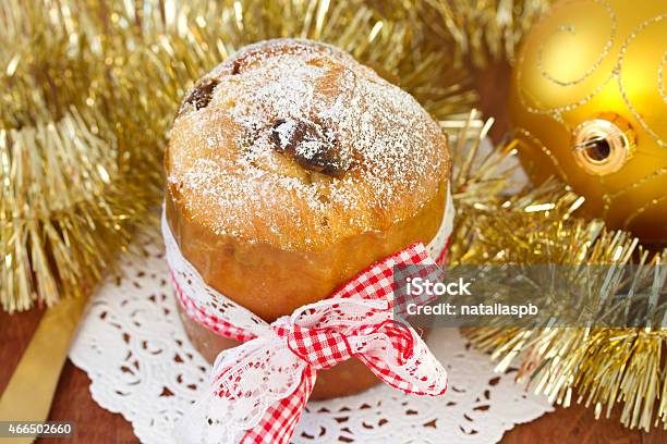 Small Cake With Christmas Ball Stock Photo - Download Image Now - 2015, Bakery, Cake