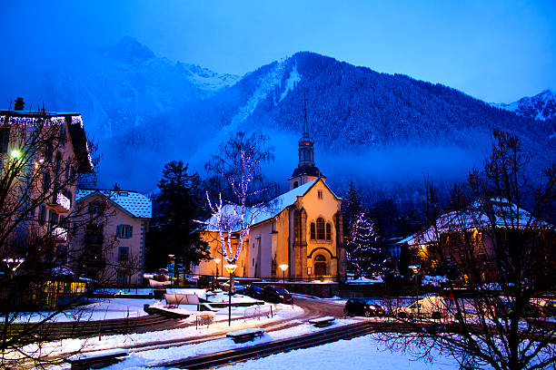 chamonix - many glacier hotel fotografías e imágenes de stock