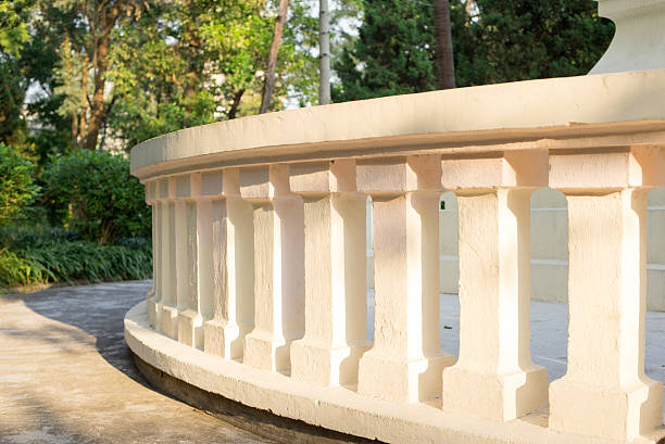istock sunlight shine on the plaster fence 466504976