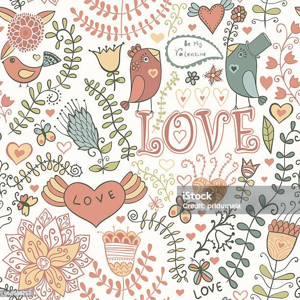 Romantic Seamless Pattern With Hearts Stock Illustration - Download Image Now - Abstract, Backgrounds, Celebration