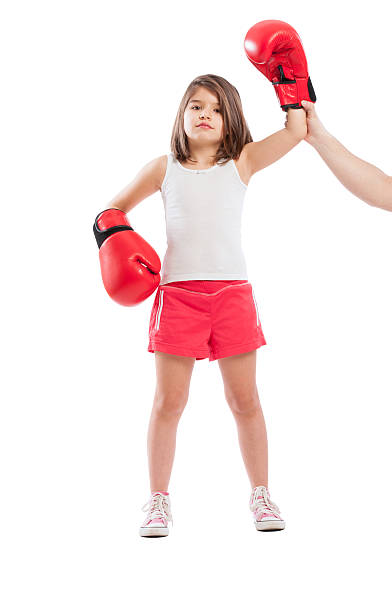 istock Young boxer girl is a winner 466508530