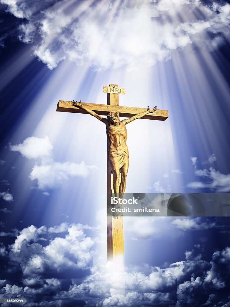 Crucifixion Of Jesus Christ In The Sky Stock Photo - Download ...