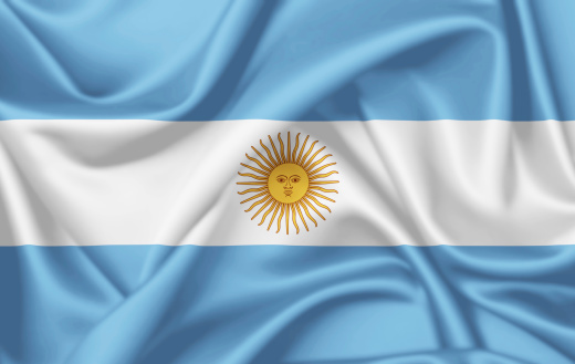 Flag of Argentina waving with silky look