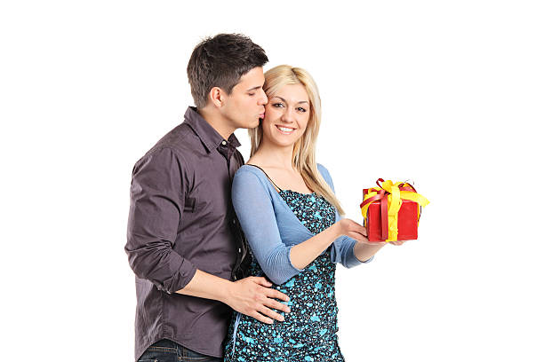 istock Man giving present to his girlfriend 466513448