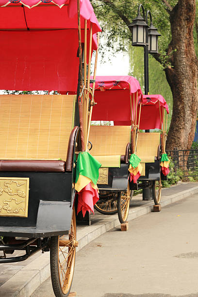 istock Chinese traditional colorful chariots or Rickshaw 466513458