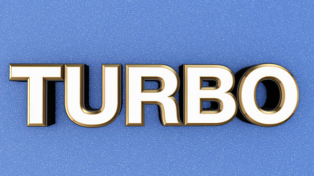 istock TURBO sign, label, badge on car print. 466513504