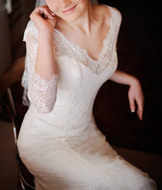 istock Happy beautiful bride in restaurant. 466513872