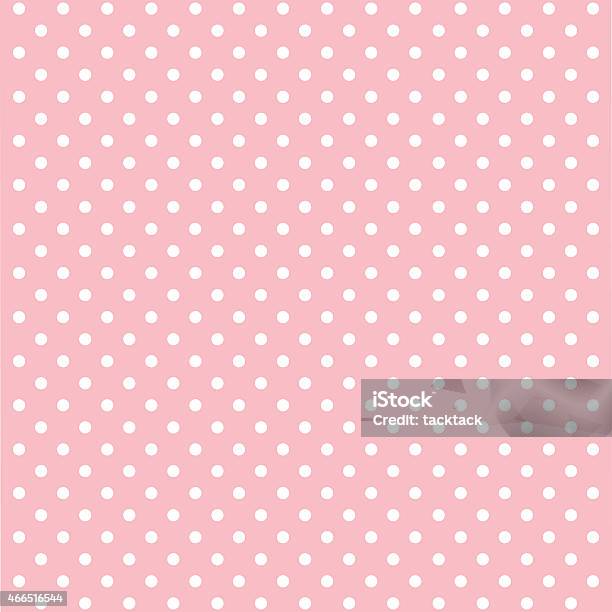 Pink Background With White Polka Dots Arranged Neatly Stock Illustration - Download Image Now