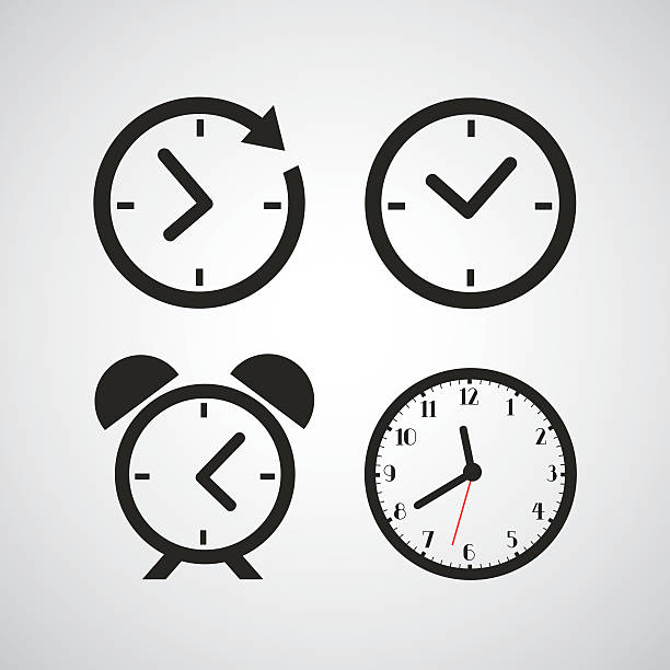 zeit-symbol - clock stock-grafiken, -clipart, -cartoons und -symbole