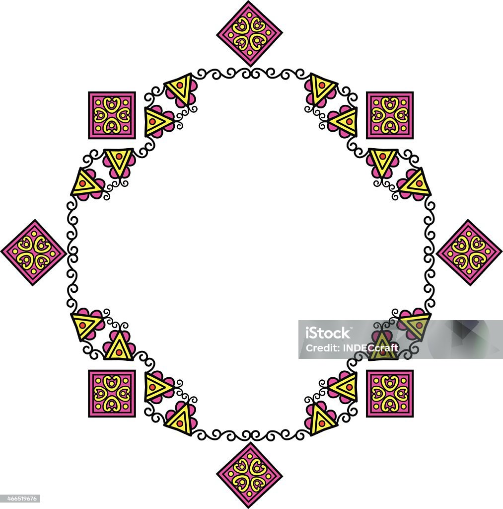 Henna Frame 2015 stock vector