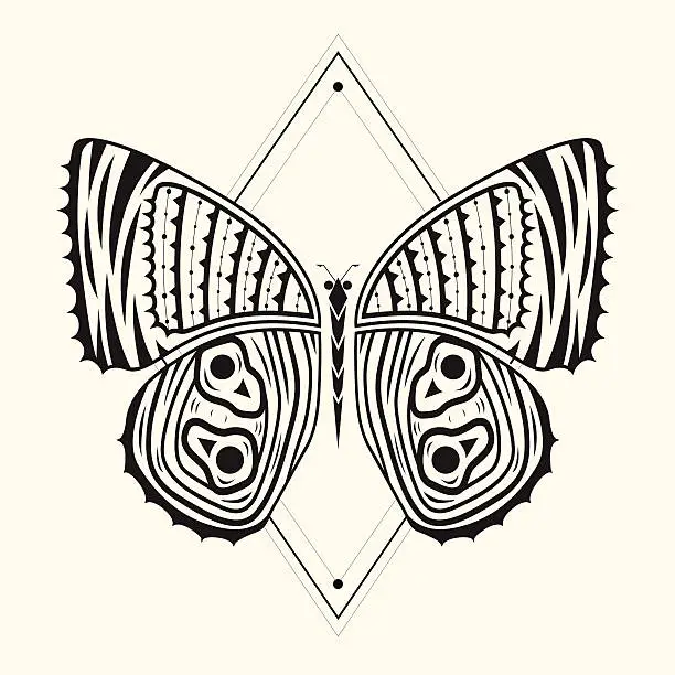 Vector illustration of butterfly 4