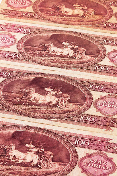 istock Old Hungarian  banknotes on the table 466527186