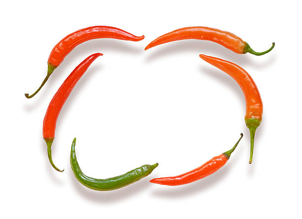 istock Decorative frame of chili peppers. 466527818