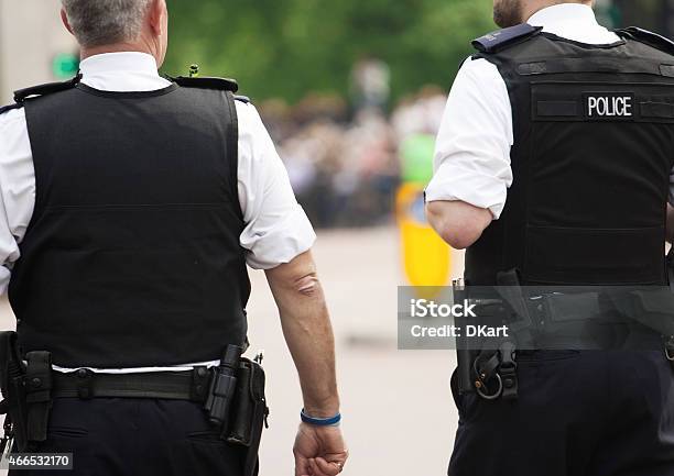 Two British Policemen Stock Photo - Download Image Now - Police Force, Community, London - England