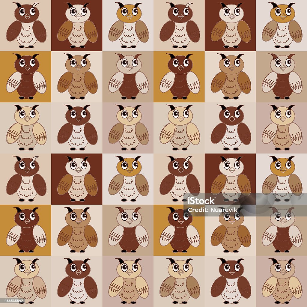 Owl seamless pattern 2015 stock illustration
