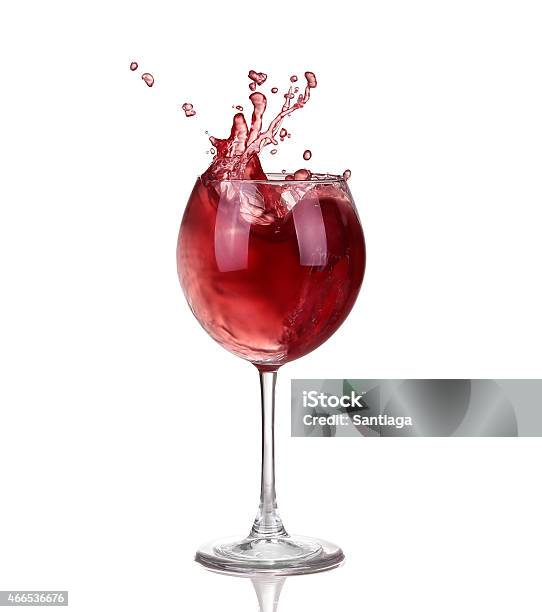 Wine Collection Splashing Red Wine In A Glass Isolated Stock Photo - Download Image Now