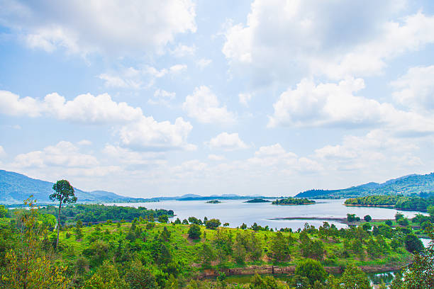 istock Scenic view mountains, islands and forests. 466540203