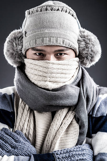 istock Fashionable man bundled up for warmth in the cold winter 466540721