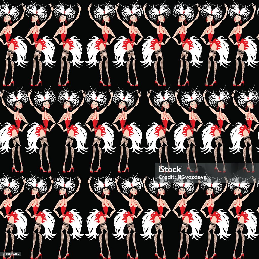 Cabaret Pattern Background Showgirls Seamless Background Pattern Stock Illustration - Download ...