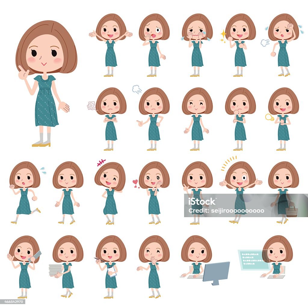 Woman set 20-29 Years stock vector