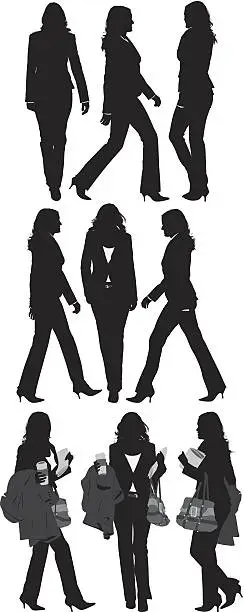 Vector illustration of Business women walking