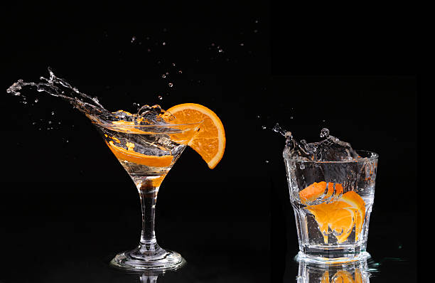 istock Vermouth cocktail inside martini glass over dark background 466545240