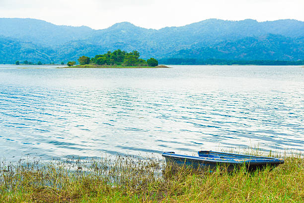 Kabini backwaters with coracles, Kabini Wildlife Sanctuary, Karnataka, India