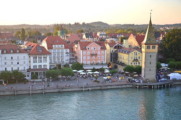 istock Scenic harbor of Lindau on Lake Bodensee, Germany 466545766