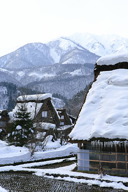 istock Shirakawa go village hut 466545873
