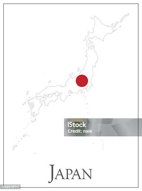 Japan Flag Map Stock Illustration - Download Image Now - Japanese Flag, Asia, Cartography