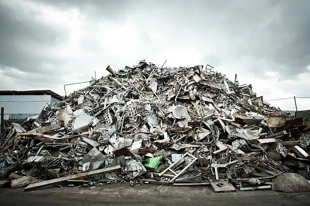 Pile of Aluminium scrap for recycle