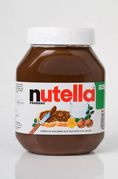 barattolo di alla nutella - nutella foto e immagini stock