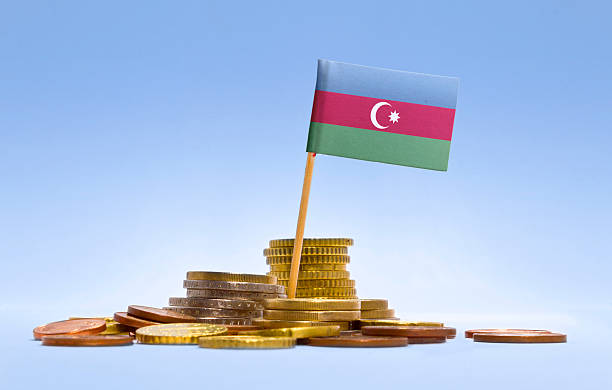 istock Flag of Azerbaijan in a stack of coins.(series) 466549398