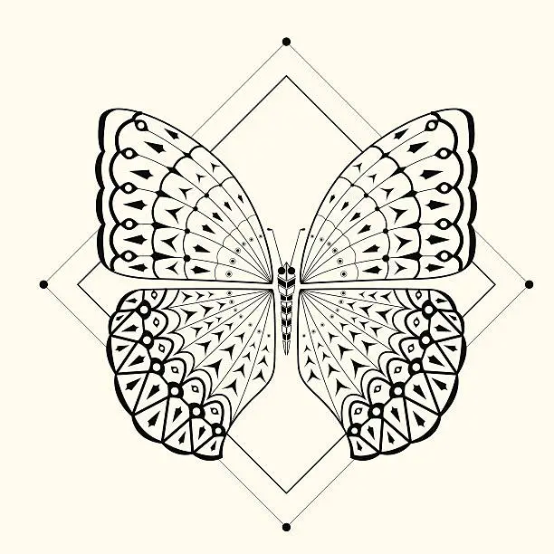 Vector illustration of butterfly 2