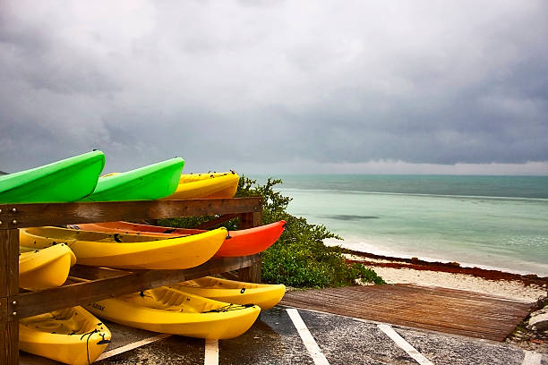 istock Colorful kayaks and dramatic sky over Atlantic 466551924